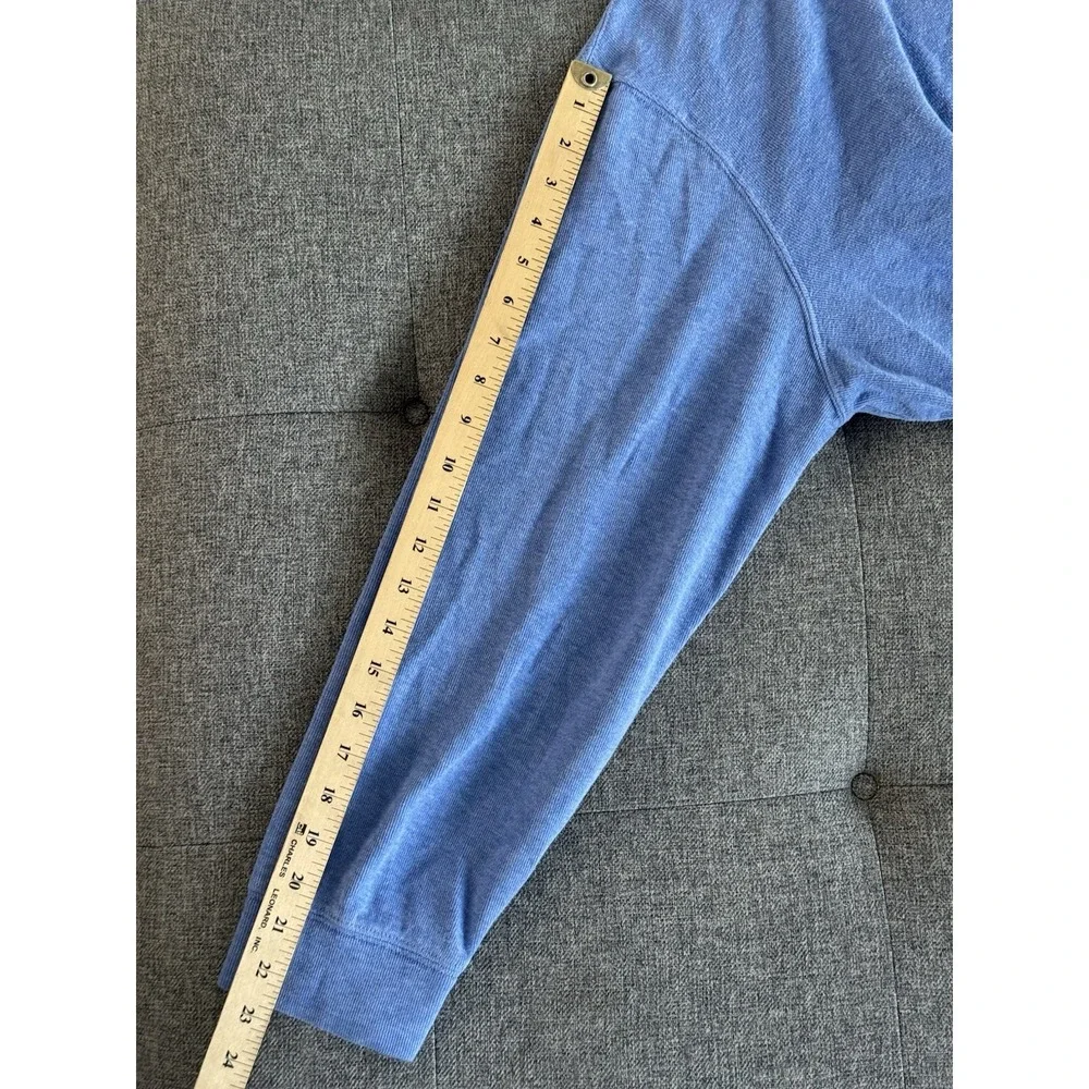 POLO Ralph‎ Lauren Estate Rib 1/4 Zip Pullover Mens L Blue Pony Sweater